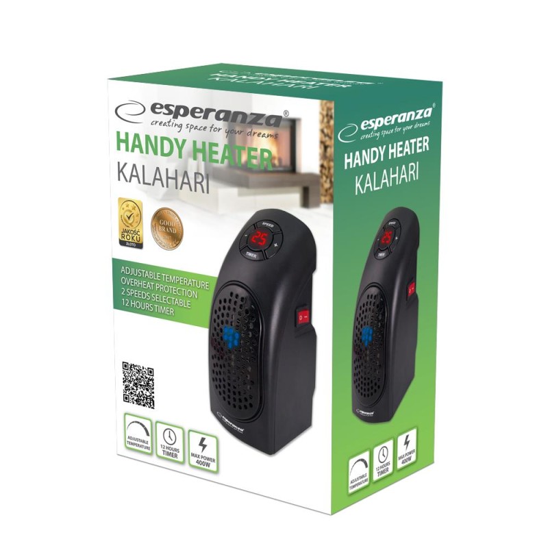 Grzejnik Esperanza 400W "Kalahari" czarny | PartsPC.pl