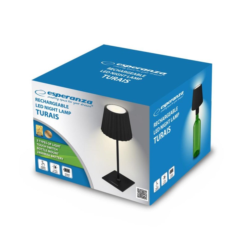 Lampka biurkowa LED TURAIS ESPERANZA czarna ELD120K | PartsPC.pl