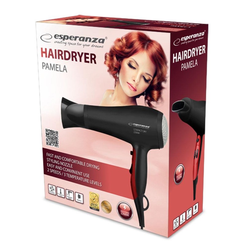 Suszarka do włosów Esperanza Pamela 2200W EBH004K