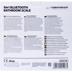 Waga łazienkowa Esperanza EBS016K 8w1 Bluetooth B.Fit cyfrow… | PartsPC.pl