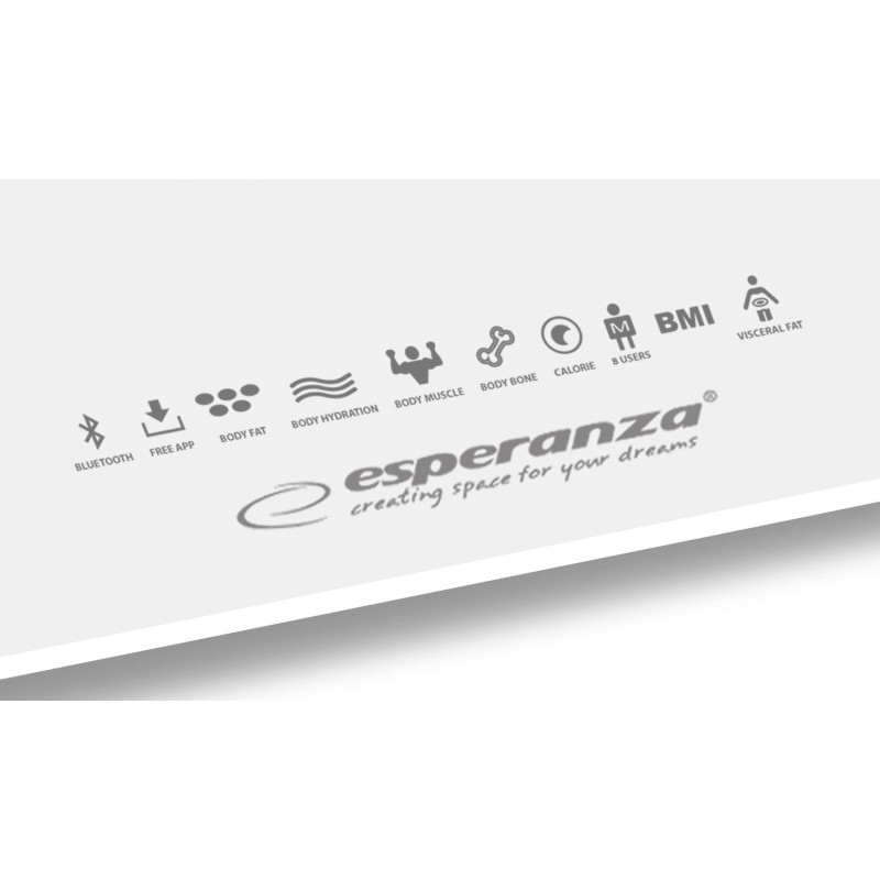 Waga łazienkowa Esperanza EBS016W 8w1 Bluetooth B.Fit cyfrow… | PartsPC.pl