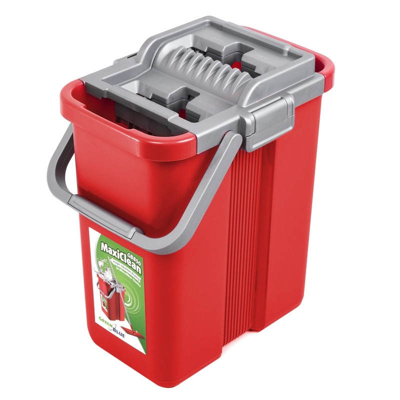 Mop płaski Greenblue GB850 z wiadrem i wyciskaczem MaxiClean + dwa wkłady