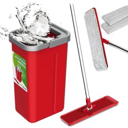 Mop płaski z wiadrem i wyciskaczem GreenBlue GB870 , dwa wkł… | PartsPC.pl