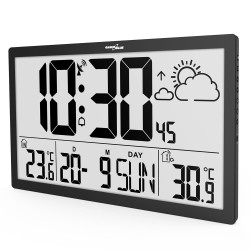 Zegar ścienny LCD bardzo duży GreenBlue GB218 temperatura, d… | PartsPC.pl
