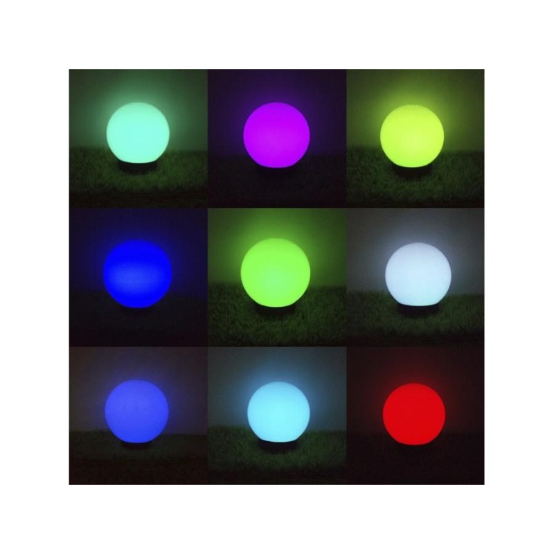 Lampa solarna GreenBlue GB122 wolnostojaca ogrodowa - kula 15x15x48cm,