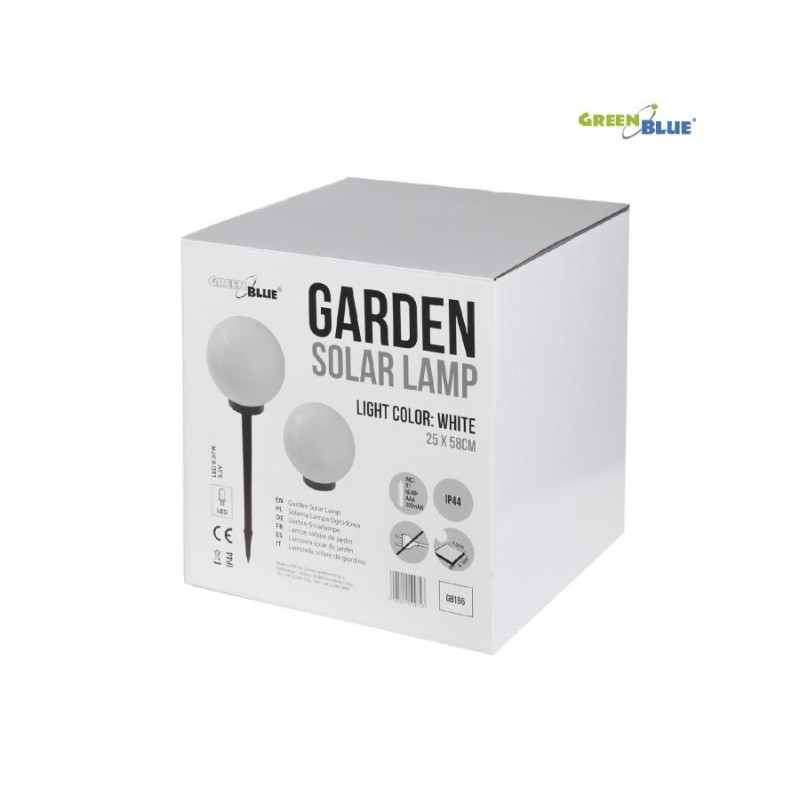 Lampa solarna GreenBlue GB166 wolnostojaca ogrodowa kula... | PartsPC.pl