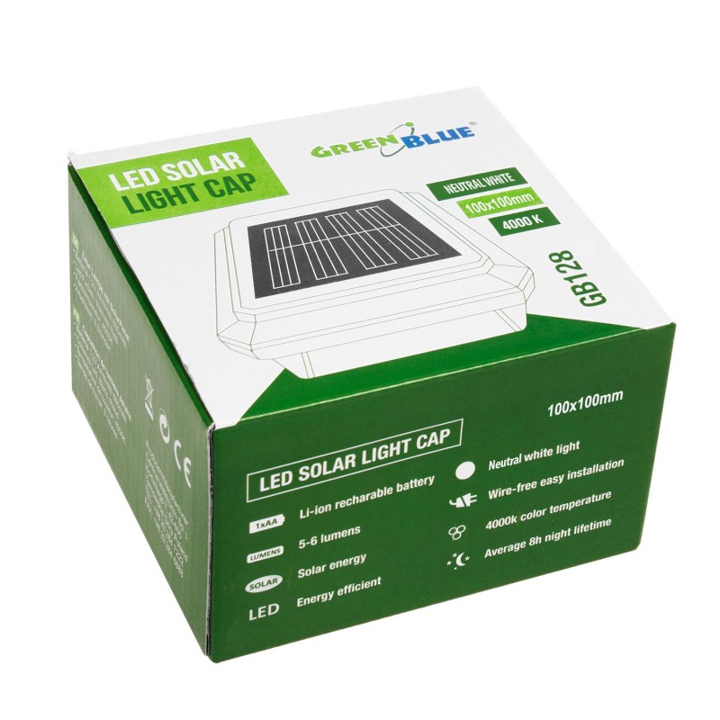 Lampa solarna LED na słupek GreenBlue GB128 100x100mm, dasze… | PartsPC.pl