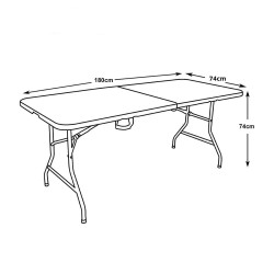 Stół cateringowy ogrodowy 180cm GB370 | PartsPC.pl