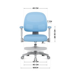 Fotel regulowany dla dziecka Mark Adler Junior 5.0 Blue | PartsPC.pl