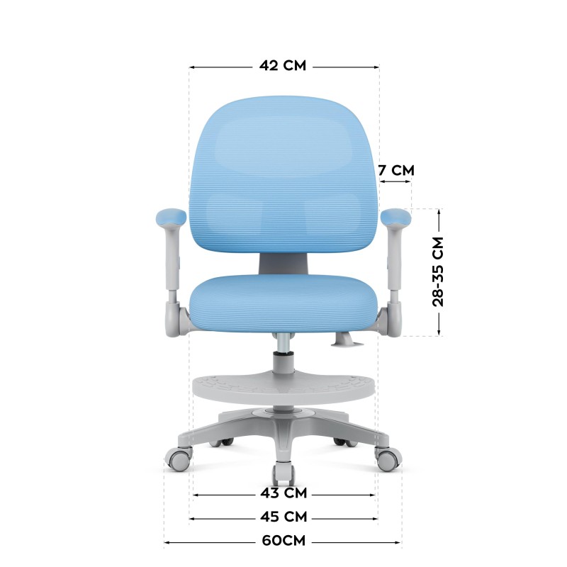 Fotel regulowany dla dziecka Mark Adler Junior 5.0 Blue | PartsPC.pl