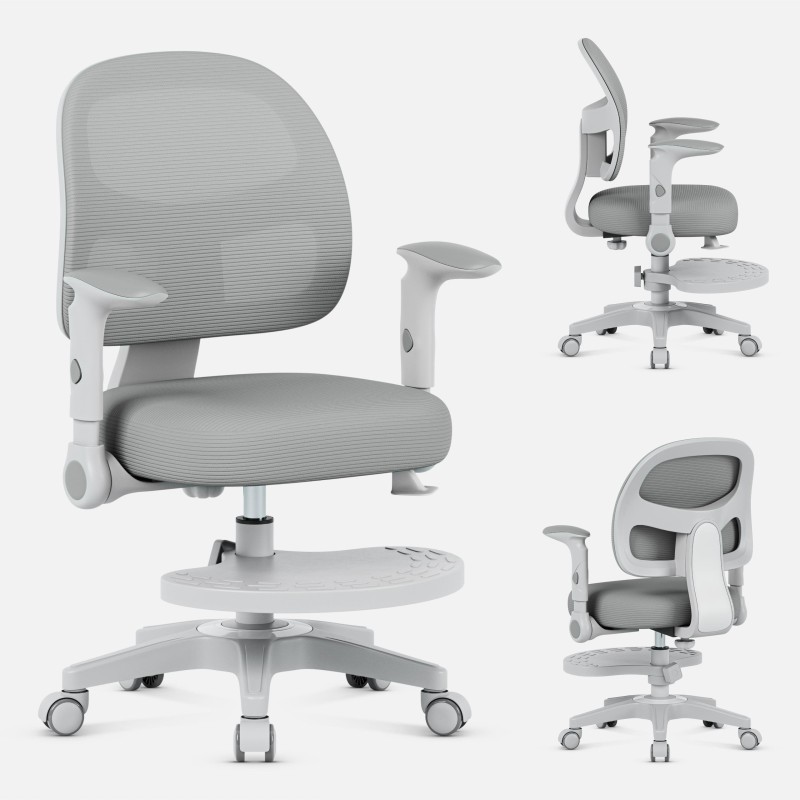 Fotel regulowany dla dziecka Mark Adler Junior 5.0 Grey | PartsPC.pl