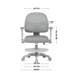Fotel regulowany dla dziecka Mark Adler Junior 5.0 Grey | PartsPC.pl