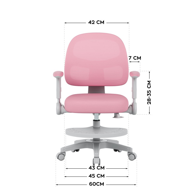 Fotel regulowany dla dziecka Mark Adler Junior 5.0 Pink | PartsPC.pl