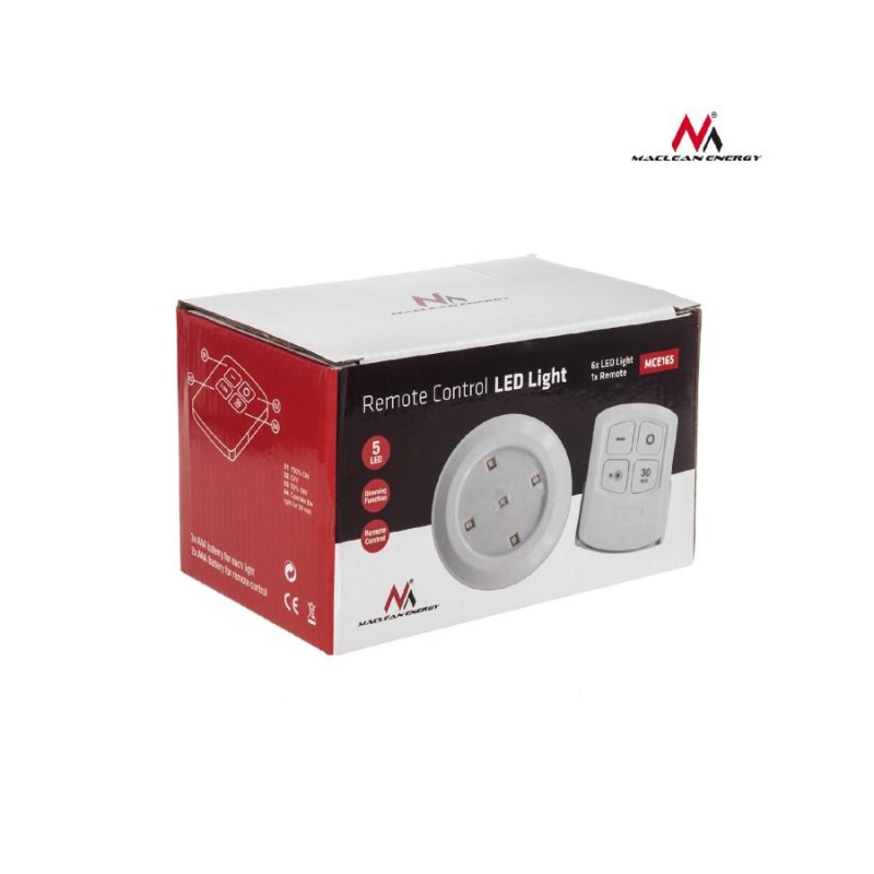 Zestaw 6 lamp LED Maclean MCE165 z pilotem na baterie 3xAAA… | PartsPC.pl