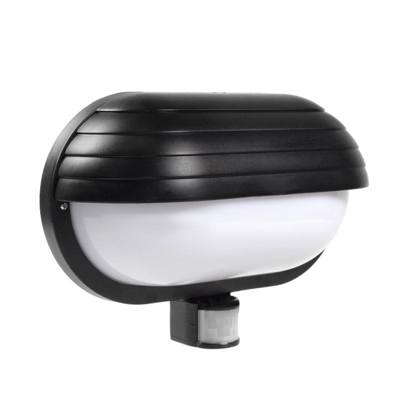 Plafon ścienny Maclean MCE33B z czujnikiem ruchu PIR 60W 180° czarny