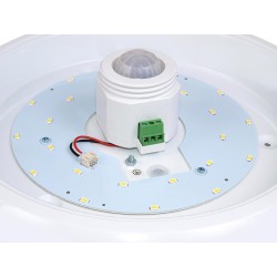 Plafon LED Maclean MCE131 ACU 12W z czujnikiem ruchu pir i zasilaniem