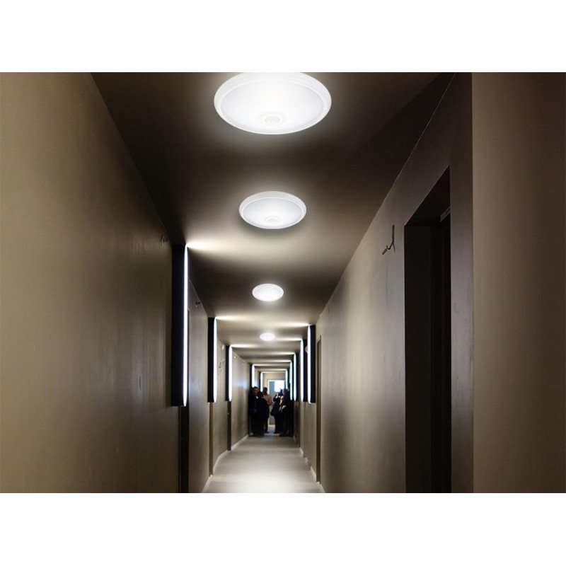 Plafon LED Maclean MCE131 ACU 12W z czujnikiem ruchu pir i zasilaniem