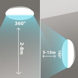 Lampa LED z czujnikiem Maclean MCE347, sufitowa, czujnik mikrofalowy