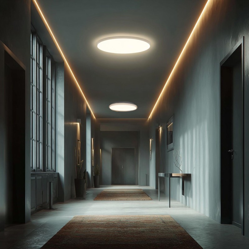 Lampa LED z czujnikiem Maclean MCE347, sufitowa, czujnik mikrofalowy