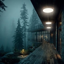 Lampa LED z czujnikiem Maclean MCE347, sufitowa, czujnik mikrofalowy