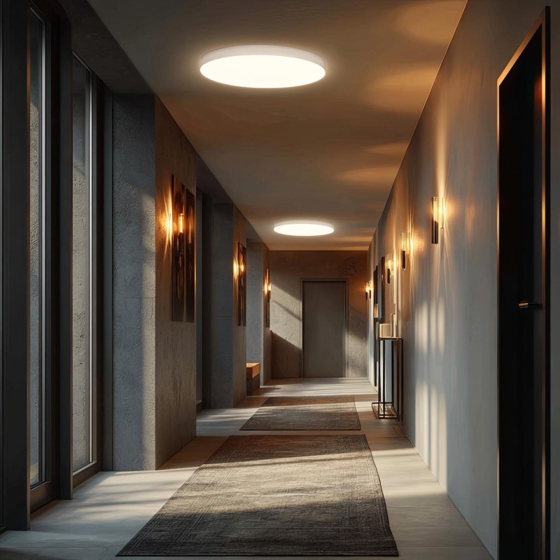 Lampa LED z czujnikiem Maclean MCE347, sufitowa, czujnik mikrofalowy