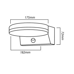 Lampa LED z czujnikiem Maclean MCE344 W, czujnik ruchu... | PartsPC.pl