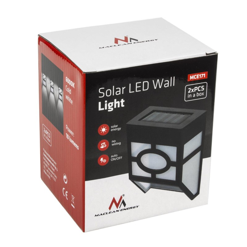 Lampa solarna Maclean MCE171 ogrodowa LED - 2szt