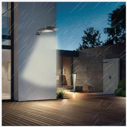 Lampa uliczna solarna LED Maclean MCE446 z czujnikiem ruchu i pilotem IP54,