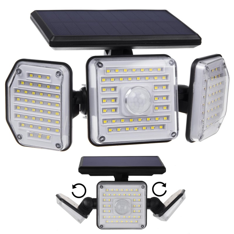 Lampa solarna LED Maclean MCE615 z czujnikiem ruchu IP65, 4W, 320lm, 4000K,