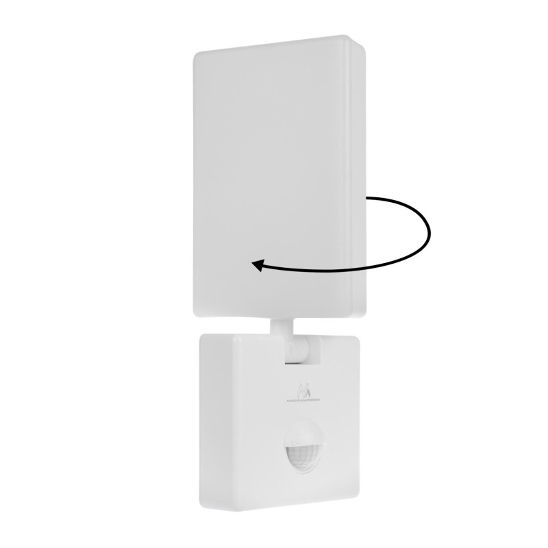 Lampa LED z czujnikiem ruchu Maclean MCE516 W, czujnik ruchu PIR, kolor