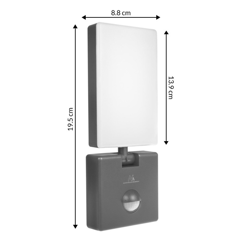 Lampa LED z czujnikiem ruchu Maclean MCE516 GR, czujni... | PartsPC.pl