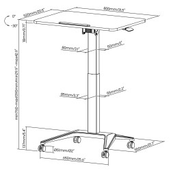 Maclean Mobilne biurko / stolik na laptop MC-453W | PartsPC.pl