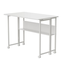 Biurko składane Maclean MC-126 W, białe, mobilne 100x58cm, m… | PartsPC.pl