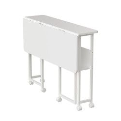 Biurko składane Maclean MC-126 W, białe, mobilne 100x58cm, m… | PartsPC.pl