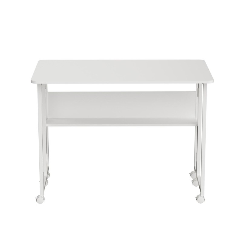 Biurko składane Maclean MC-126 W, białe, mobilne 100x58cm, m… | PartsPC.pl