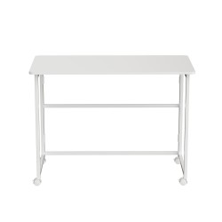 Biurko składane Maclean MC-1250 W, białe, mobilne, 100x50cm,… | PartsPC.pl