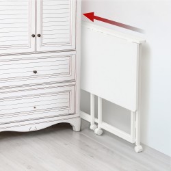 Biurko składane Maclean MC-1250 W, białe, mobilne, 100x50cm,… | PartsPC.pl