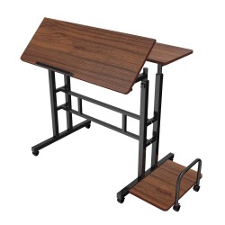 Biurko mobilne na laptop Maclean MC-124 B, czarne, 80x60cm, … | PartsPC.pl