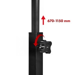 Biurko mobilne na laptop Maclean MC-124 B, czarne, 80x60cm, … | PartsPC.pl