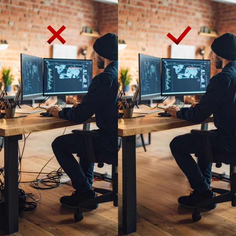 Organizer podbiurkowy na kable Maclean MC-107 B, kompaktowy,… | PartsPC.pl