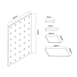 Tablica drewniana organizer Maclean, drewniany, 60x80cm, max… | PartsPC.pl