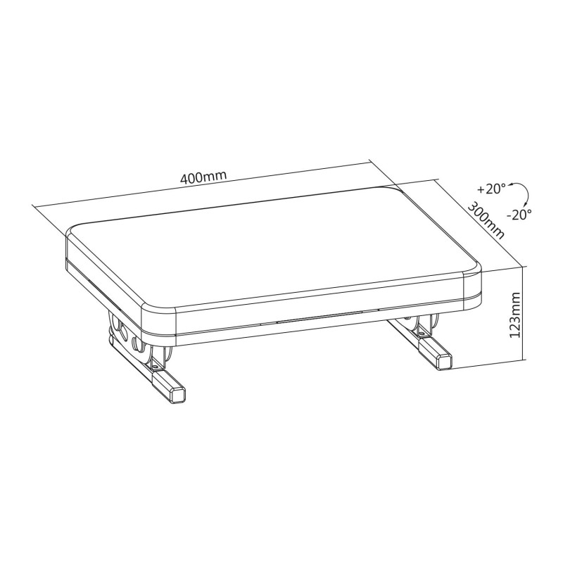 Podnóżek ergonomiczny Maclean MC-460 regulowany | PartsPC.pl