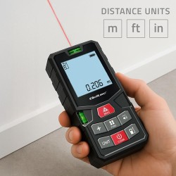 Dalmierz Qoltec laserowy z poziomicą | podświetlany LCD | 50… | PartsPC.pl