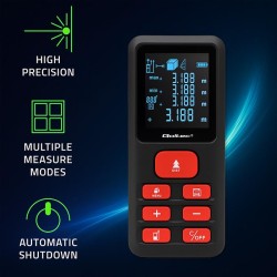 Dalmierz Qoltec laserowy z poziomicą | podświetlany LCD | 50… | PartsPC.pl