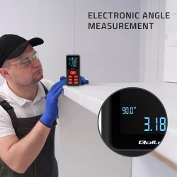Dalmierz Qoltec laserowy z poziomicą | podświetlany LCD | 50… | PartsPC.pl