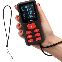 Dalmierz Qoltec laserowy z poziomicą | podświetlany LCD | 50… | PartsPC.pl