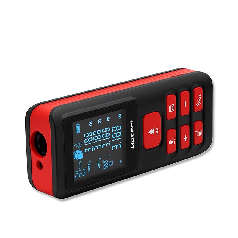 Dalmierz Qoltec laserowy z poziomicą | podświetlany LCD | 50… | PartsPC.pl