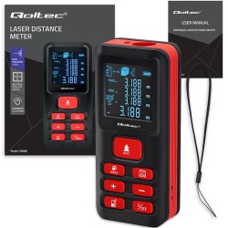 Dalmierz Qoltec laserowy z poziomicą | podświetlany LCD | 50… | PartsPC.pl