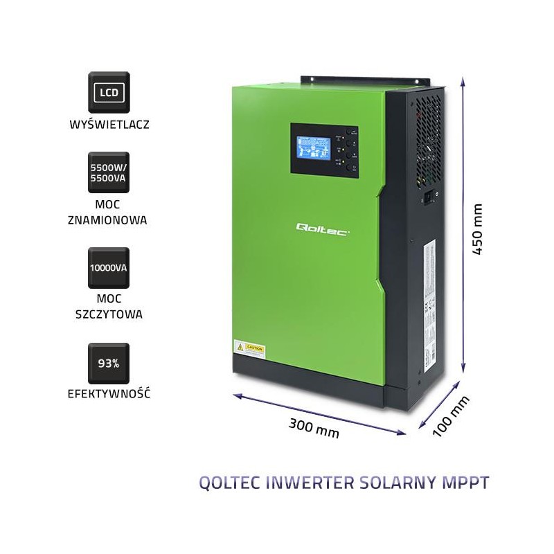 Hybrydowy inwenter solarny Off-Grid 5,5kW | 100A | 48V | MPP… | PartsPC.pl