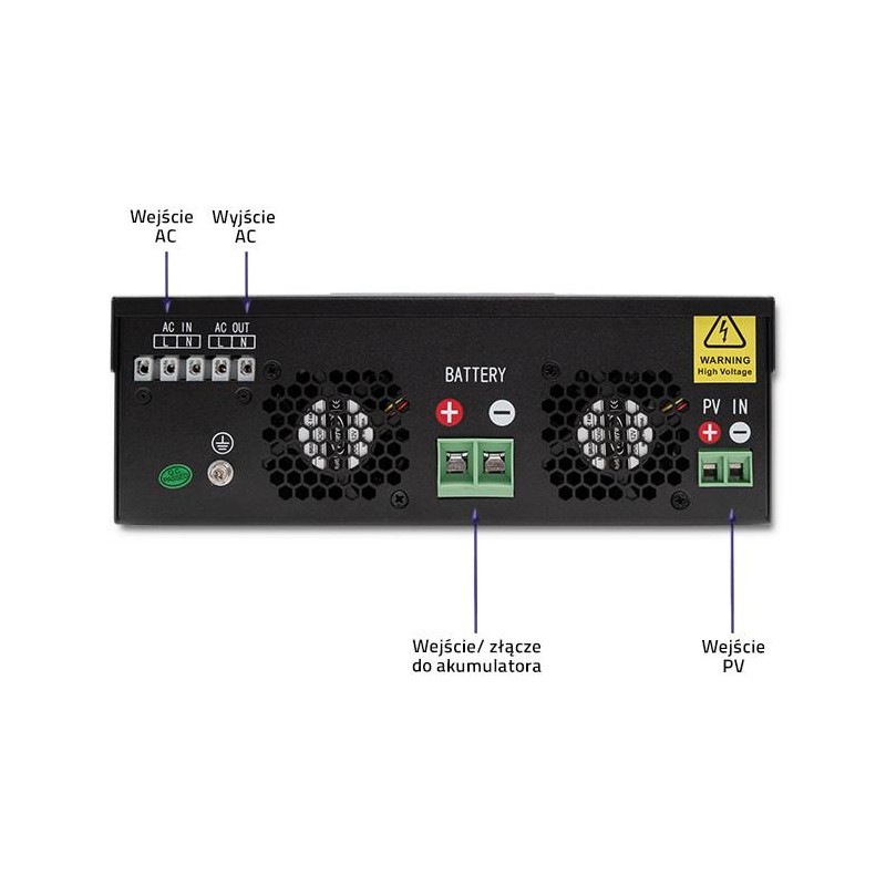 Hybrydowy inwerter solarny Off-Grid 2.4kW | 80A | MPPT | Sin… | PartsPC.pl